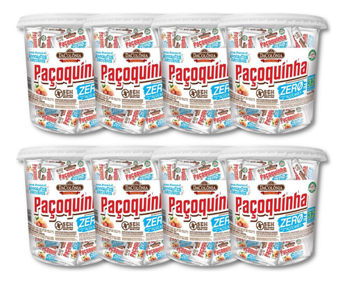 Paçoquinha Zero Açúcar 576g Dacolônia 8 Potes