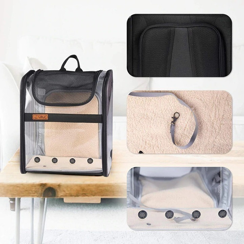 Imagen 5 de 7 de Mochila Transportadora Para Gatos Y Perros Ch Expandible