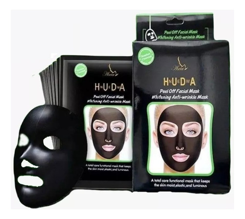 Mascarilla Facial Carbón Activado 10 Piezas Huda New 