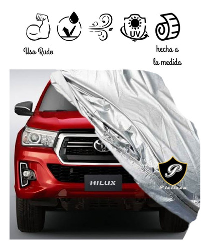 Lona /cubre Toyota Hilux ,afelpada Con Broche 2013-2024