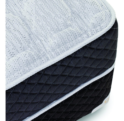 Sommier sommier Cannon Espuma Renovation Súper queen de 200cmx160cm gris oscuro y blanco con base dividida
