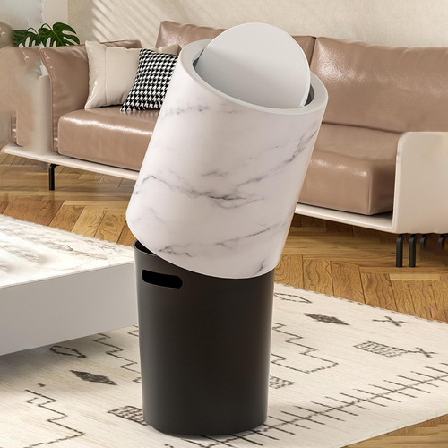 Papelera De Mármol Para Baño, Diseño Minimalista