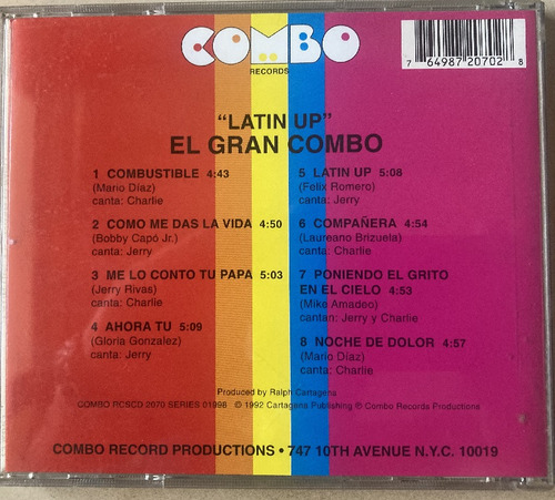 Cd El Gran Combo De Puerto Rico - Latin Up!