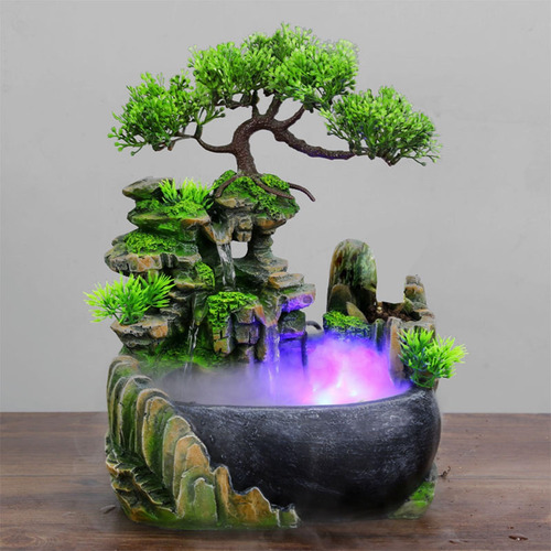 Fuente De Escritorio Rocío Con Niebla Multicolor Con Niebla