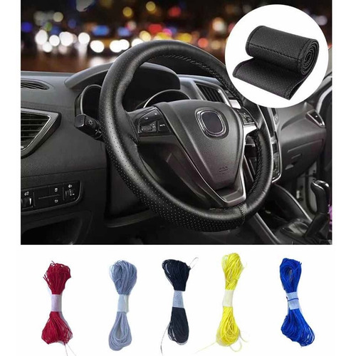 10off Cubre Volante Cuero Cocido Itz Funda Premium Costura