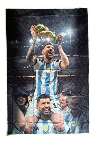 Toallon Afa Argentina Campeon 3 Estrellas Messi Qatar 2022