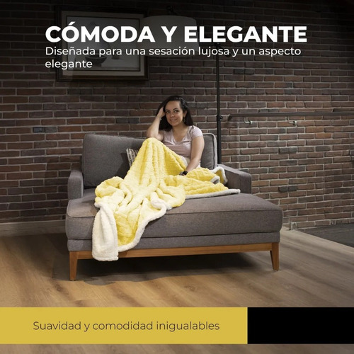 Wh Y Cobertor Cobija Aborregado King Size Con Relieve