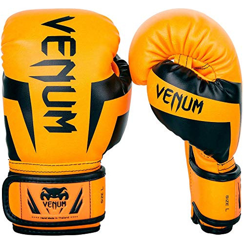 Guantes De Boxeo Venum Kids Elite, Naranja Neo, Pequeño (3-5