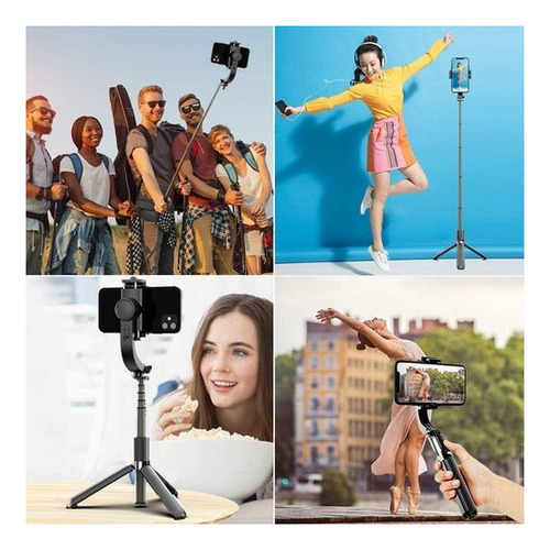 Estabilizador De Cardán, Bastón Bluetooth Para Selfies Y Trí