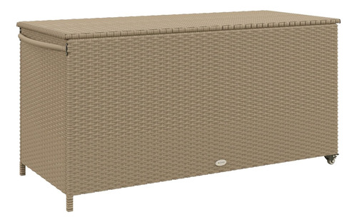 Caja De Cubierta 83 Galones Mimbre Impermeable Con Ruedas