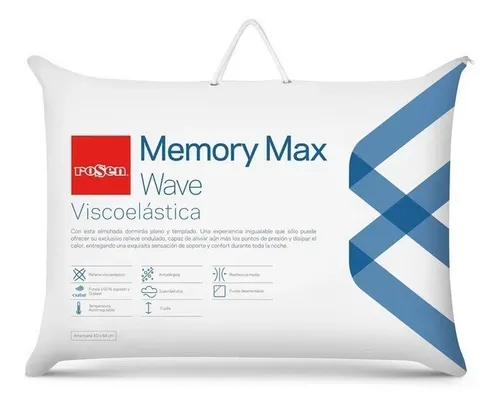 Almohada Rosen Memory Max Wave 40 X 64 Cm Americana Cuotas sin
