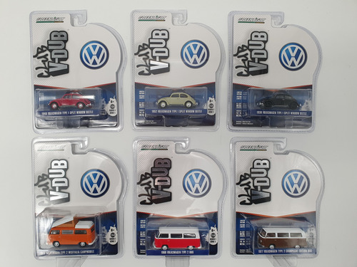 6 Autos Greenlight Vw Volkswagen V-dub Serie 1 Completa 2015