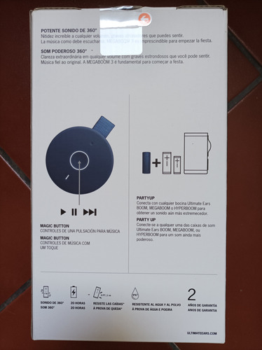 Bocina Ultimate Ears Megaboom 3 Portátil Bluetooth - Azul Azul (Usado)