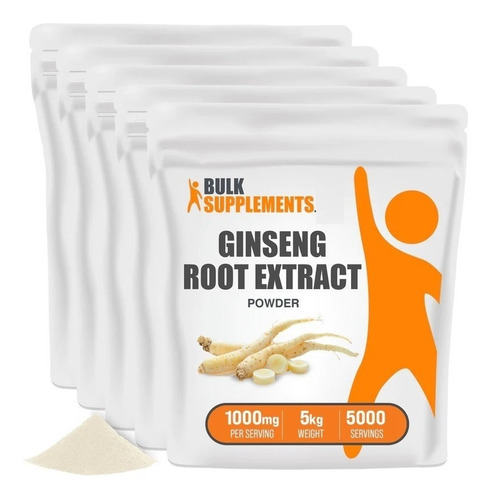 Bulk Supplements | Extracto Raíz Ginseng | 5kg | 5000 Servic