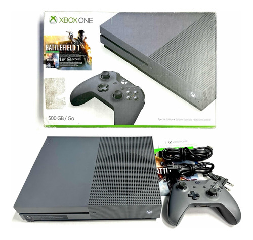 Xbox One S Storm Gray Edición Especial + Battlefield 1 Caja