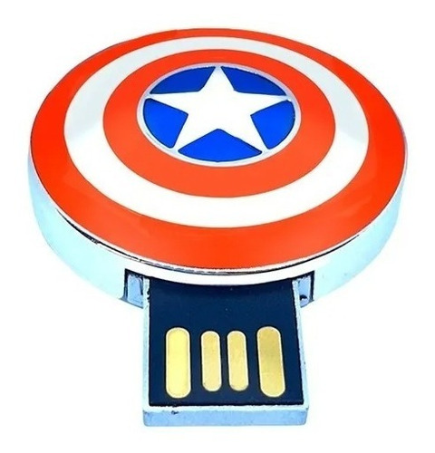 Imagen 3 de 5 de Pendrive 64gb Capitan America Avengers Marvel Original 2.0