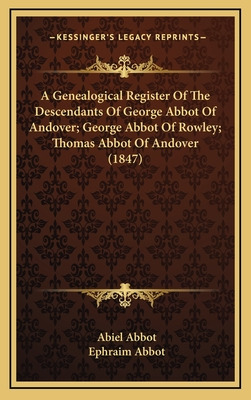 Libro A Genealogical Register Of The Descendants Of Georg...