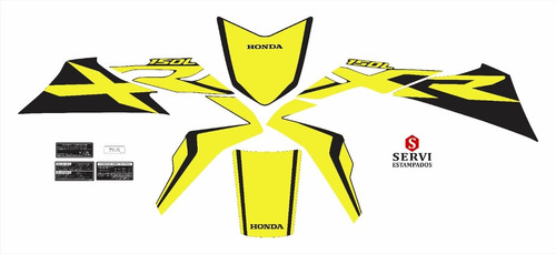 Calcomanías Moto Honda Xr 150 Impresión Digital Tintas Látex
