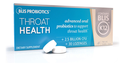 Blis Throathealth Probioticos Orales, Formula Probiotica K12