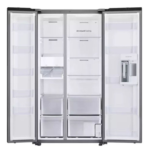 Heladera Samsung Side By Side Bespoke Auto Open Navy White Blanco