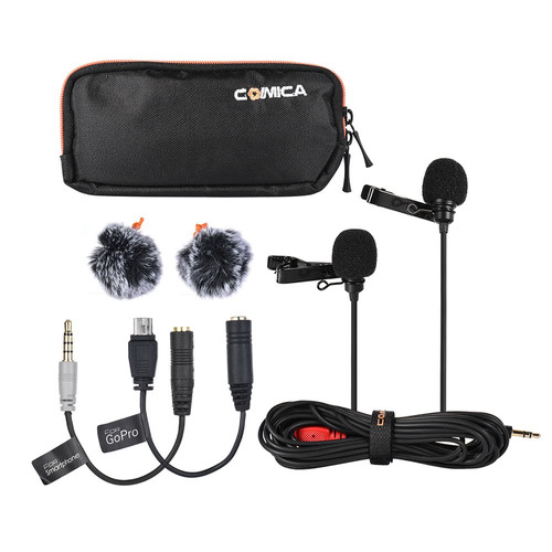 Comica Cvm-d02 Dual-head Lavalier Lapel Microphone Clip-on O
