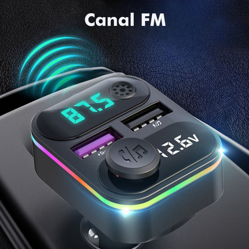 Transmisor Bluetooth Fm De Auto Manos Libres Cargador 2 Usb Bluetooth Auto Adaptador Bluetooth Cargador para Carro