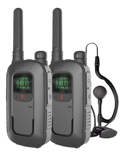 Kit 2 Handy Baofeng Radio Walkie Talkie Bft12 16ch Uhf Lcd