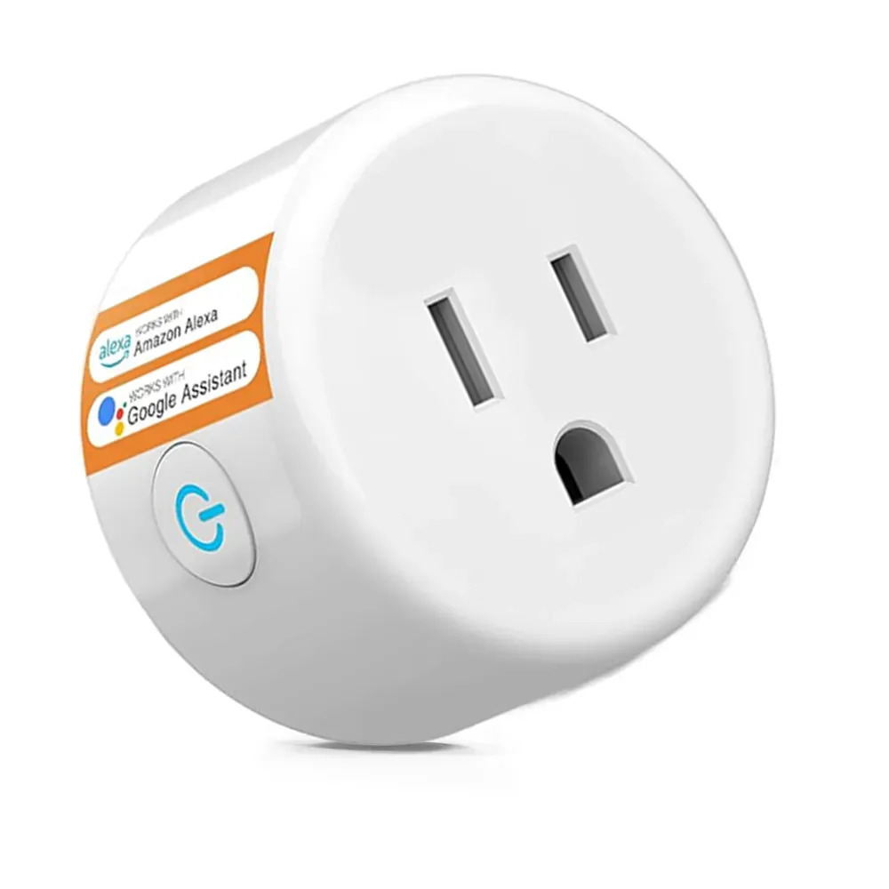 Enchufe Wifi Alexa Google Home 10A 127V Smart Plug Contacto Inteligente Solo 2.4G Wifi Control por voz Socket Interruptor Inteligente con luz indicadora Tomacorrientes Temporizador