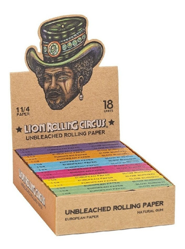Lion Rolling Circus Caja Papel Para Armar Unbleached 1 1/4 