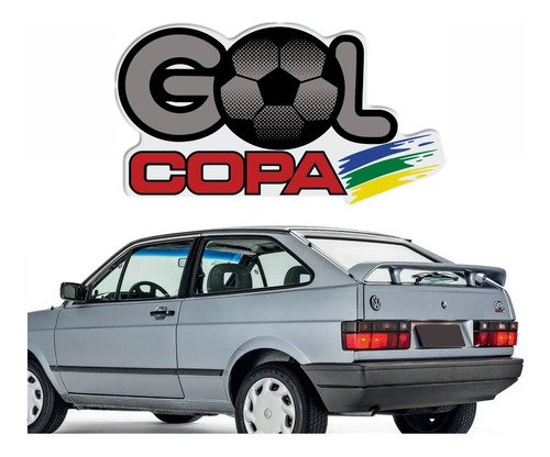 Adesivo Volkswagen Gol Copa 1994 Resinado 6x12 Cms Gc006