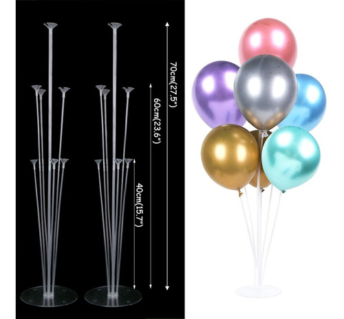 Imagen 2 de 6 de Base Soporte Porta Globo - Multi Varillas Cotillon Cumple