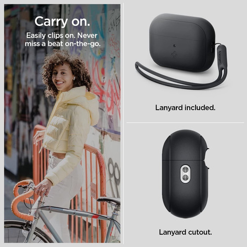 Imagen 7 de 7 de Case Spigen Silicone Fit Con Ajuste AirPods Pro 2da Gen
