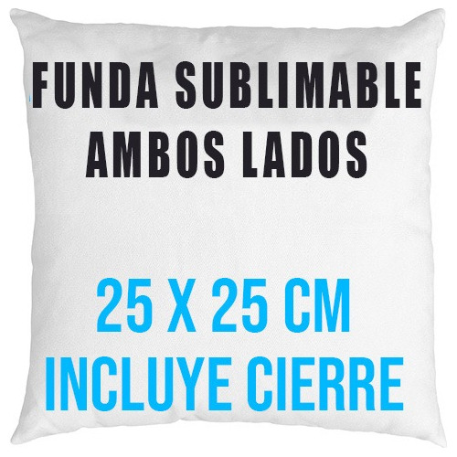 Almohada Cojin Funda Para Sublimar 25x25 Cm 10 Unidades