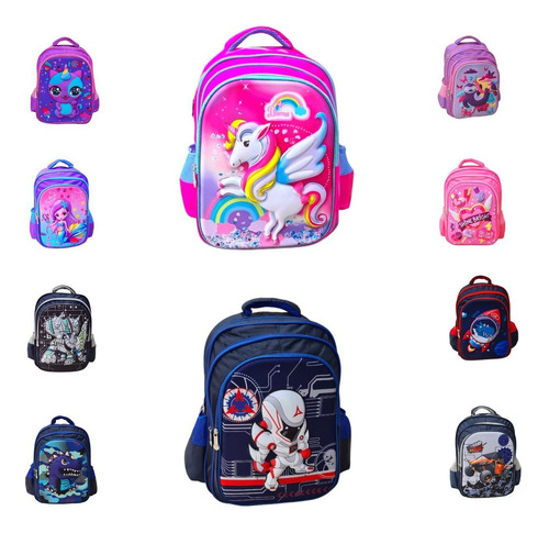 Mochila Unicórnio Infantil Cor Mochila Astronauta