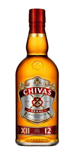 Botella Whisky Blended Scotch Chivas Regal 12 Años 750 Ml