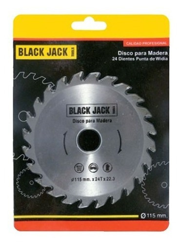 Disco P Madera Puntas Widia 115mm 24 Dientes Black Jack J382