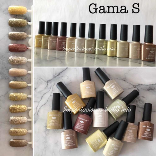 Imagen 7 de 8 de Gel Uv/led Miss Cherry Gama S 10ml Gel Semipermanente C/12pz