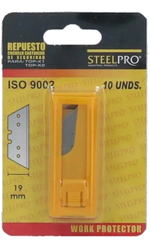 Repuesto Cuchillo Cartonero Steelpro Top X1 Y X2 (10 Un.)