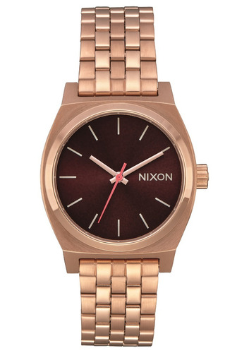 Reloj Nixon All Rose Gold Brown Time Teller