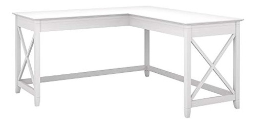 Bush Furniture Key West 60w Escritorio En Forma De L, Roble 