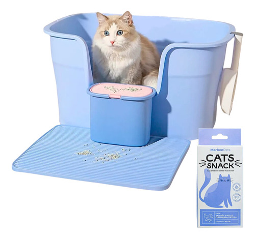 Súper Baño Xl Para Gatos 4 Colores + Snack Gratis