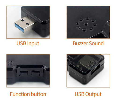 Imagen 6 de 6 de Fnb18 Usb Color Screen Tester Dc Voltímetro Digital