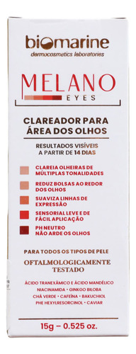 Biomarine Clareador Area Dos Olhos Melano Eyes 15g