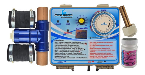Ionizador Pure Water Pwz 7ag+ Piscinas Com Até 7m³