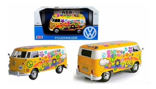 Motormax Combi Hippie Flores Flower-power Colección 1:24