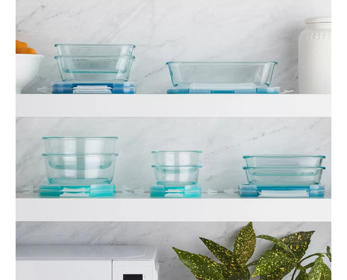 Snapware Pure Pyrex Glass, Juego Recipientes Vidrio, 18pz