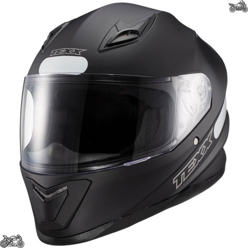 Capacete Fechado Com Narigueira Texx Hawk 2 Solido Cor Preto Tamanho do capacete 62