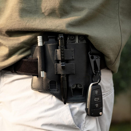 Nuevo Funda Multiherramienta, Funda De Cuero Edc For Hombre