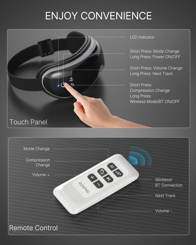 Masajeador De Ojos Con Control Remoto, Calor Y Compresión Nombre Del Diseño
