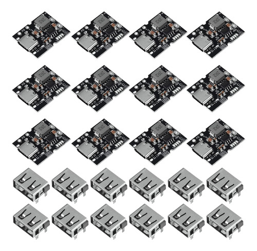 Pacote: 12 Unidades De Módulo Step-up Tipo C 5v 2a Com Prote